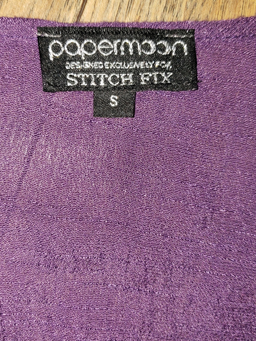 Papermoon Plum Button-Front Tunic with Drawstring - Picture 4 of 4